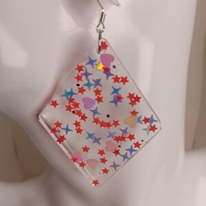 Colorful Star and Heart Earrings